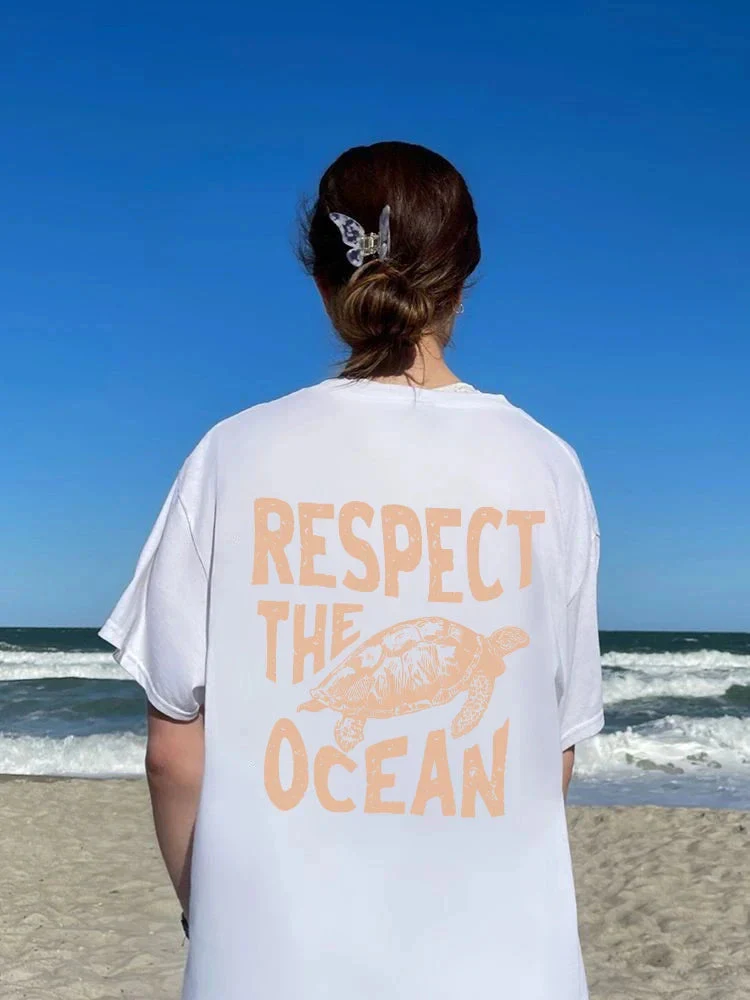 Respect The Ocean T-Shirt - Image 5